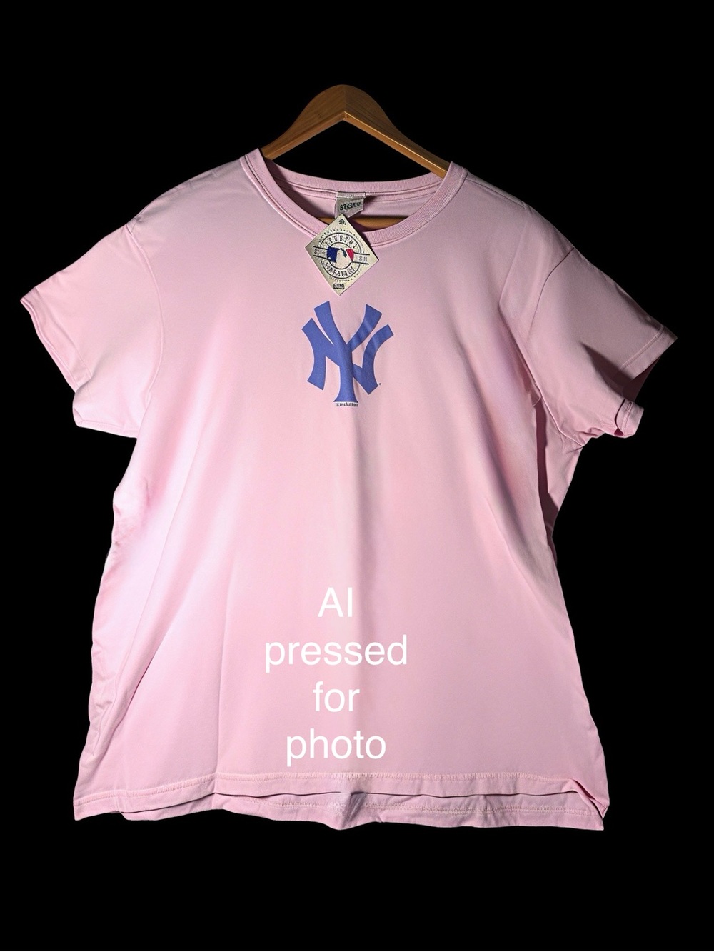 NY Yankees Pink Logo Women's Tee XL